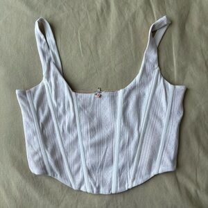 NWT With Jean White Pointelle Cindy Corset